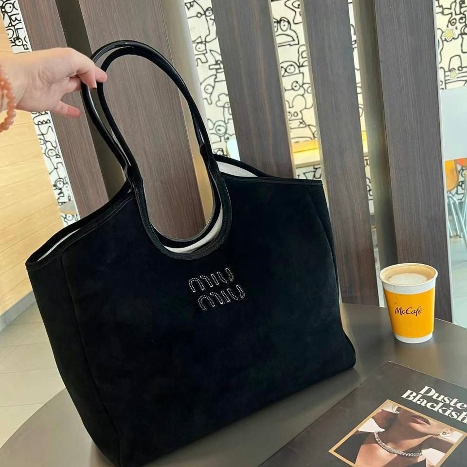 Miu Miu Ivy Suede Tote Bag
