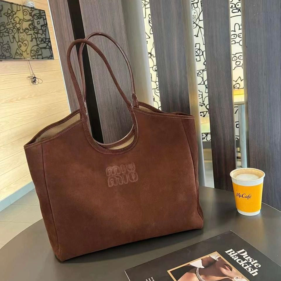 Miu Miu Ivy Suede Tote Bag
