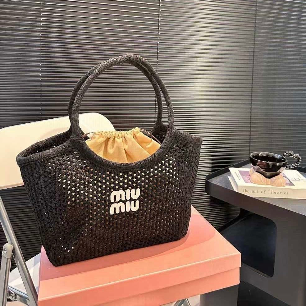 Miu Miu Soft Summer Straw Shoulder Bag