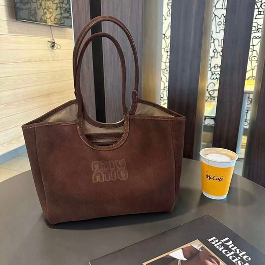 Miu Miu Ivy Suede Tote Bag
